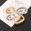 Elliptical Hollowed Out Spring Hair Clip Hollow Oval Ponytail Hairpins New Metal Hair Clips  Women