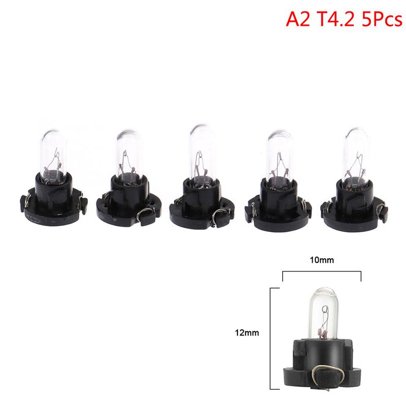 5Pcs T3 T4.2 Led Bulbs Car Interior Wedge Dashboard Warming Indicator Lamps