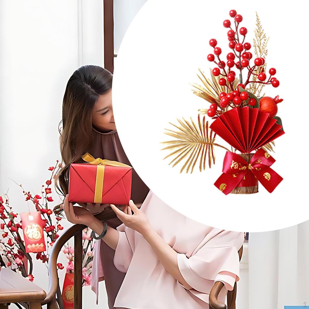 Chinese Year Decoration Feng Shui Decor Desktop Ornament Ceremony Handmade Good Luck for Home