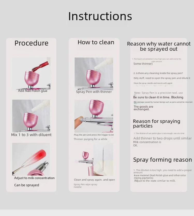 Электрический аэрограф для рисования, раскрашивания моделей и нейл-арта