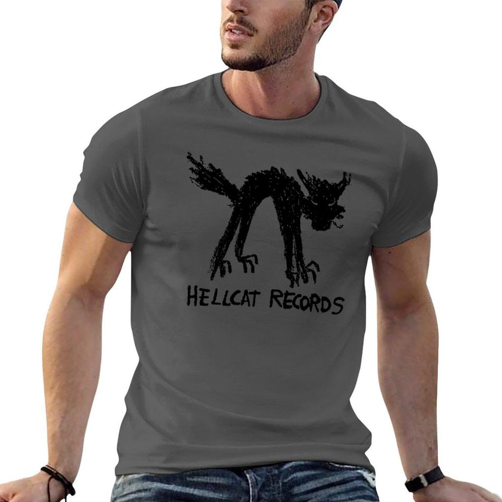 Футболка Hellcat Records Базовая футболка Унисекс футболка Футболка из плотного хлопка