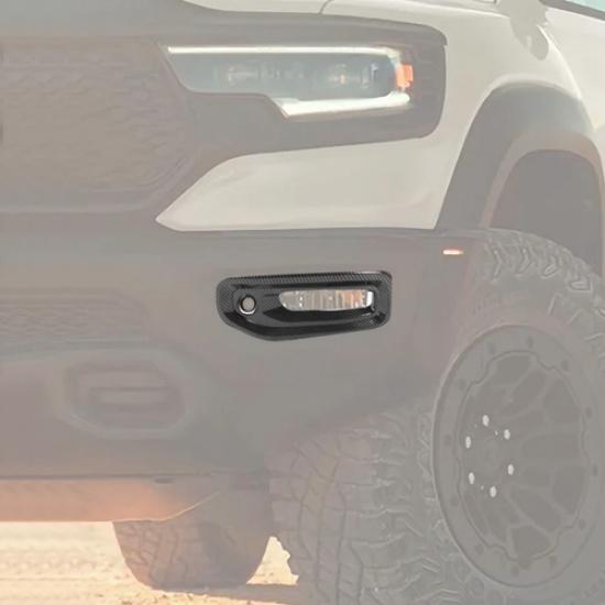 Для Dodge Ram 1500 -2026 Декоративная накладка на передний противотуманный фонарь из углеродного волокна