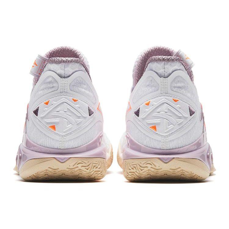 Anta Баскетбольные кроссовки Crazy Tide 5 Mutation Slip Resistant Durable Low Top, женские кроссовки, белые, фиолетовые 122331106-1