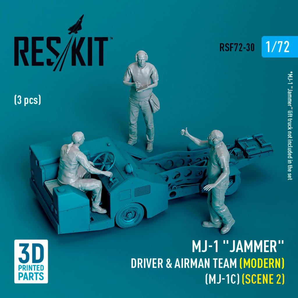 Reskit Bomb Loader Crew 2 Current Use 3D Printer Kit 1/72 MJ-1 3-piece RSKF72-0030
