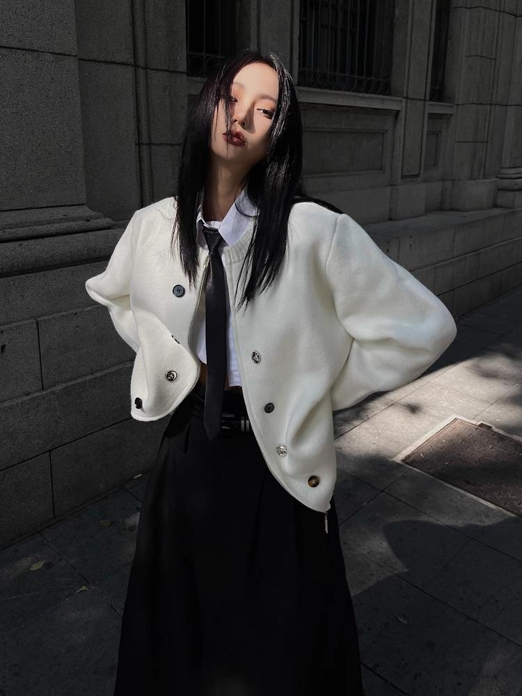 Мужской вязаный кардиган премиум-класса на молнии с круглым вырезом - Осенне-зимний ленивый стиль