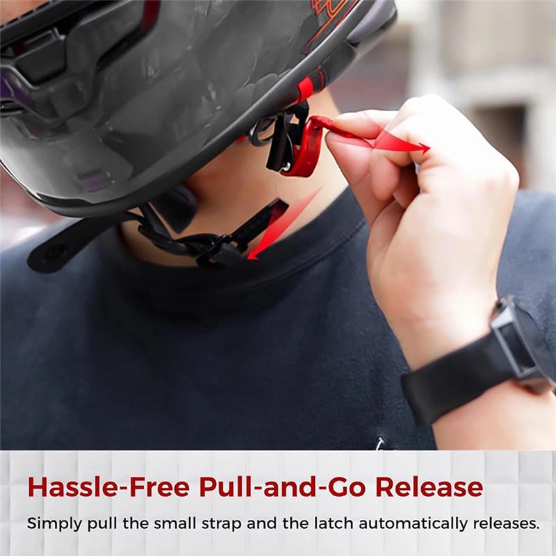 Helmet Quick Release Buckle Replacement Kit, Ratcheted Helmets For Chin Strap Up To 1Inch, Motorcycle Helmets-M53K