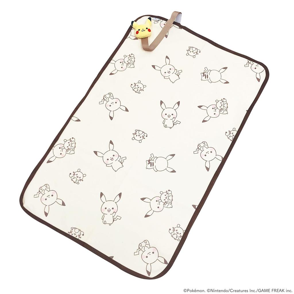 MORIPiLO Morishita Monpoke Baby Diaper Changing Sheet Pokemon Pikachu 45x75cm Waterproof Sheet Mobile Bedwetting Sheet Nursery Children Character