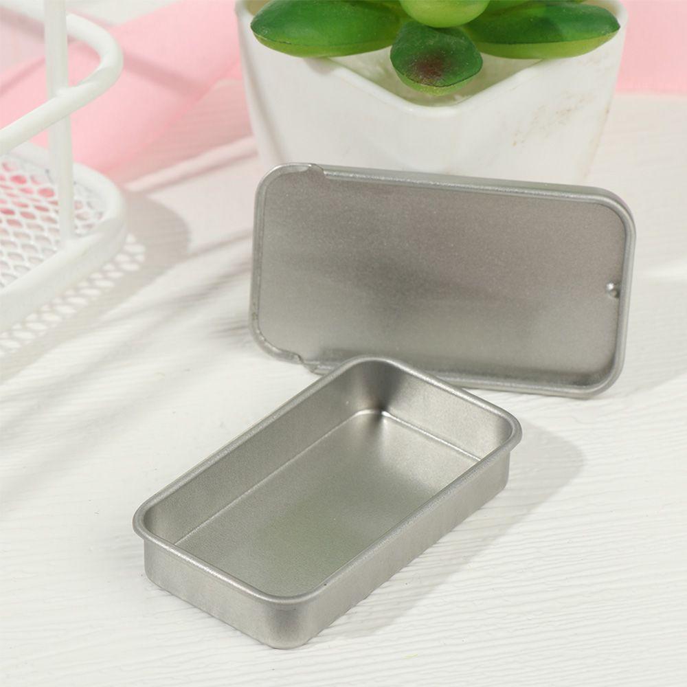 Tinplate Push Eyebrow Soap Box Small Storage Box Containers Rectangular Empty Tins Home Organizer