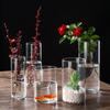 Transparent Glass Hydroponic Vase Modern Small Cylinder Flower Centerpiece Vases Use for Floral Wedding Home Decoration