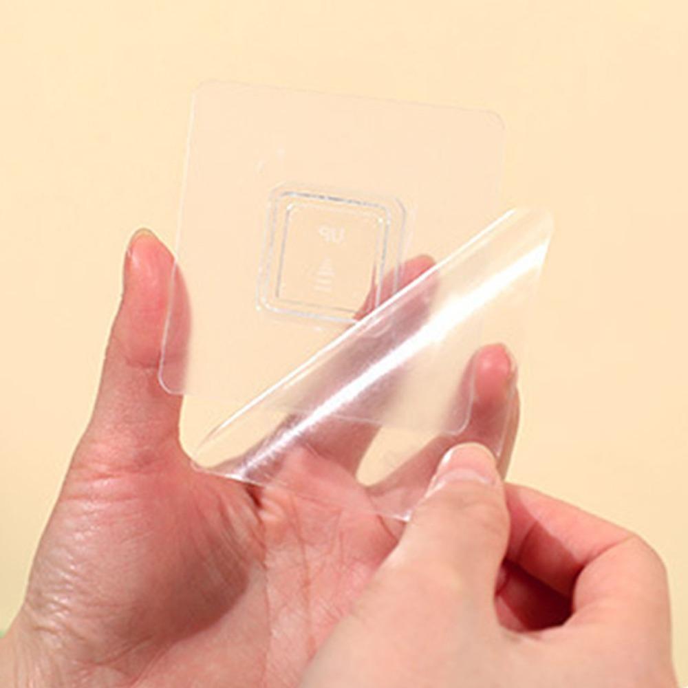 Plastic Wall Mount Organizer Transparent Wall Phone Holder Adhesive Storage Bin  Bedroom