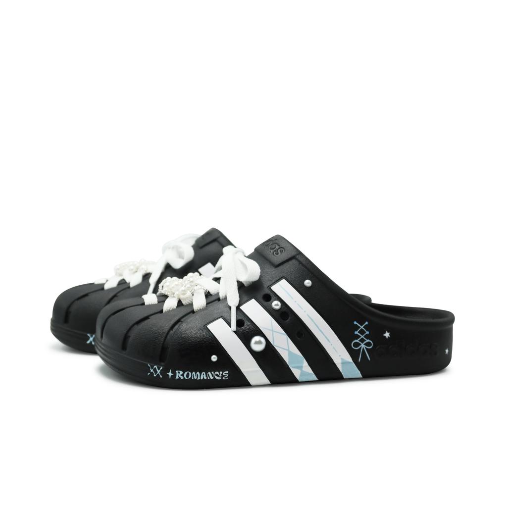 adidas Закрытые тапочки унисекс Черный Белый Синий GZ5886(Команда186-)