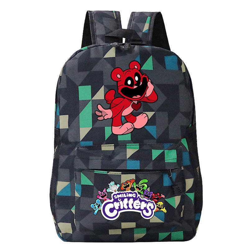 Cartoon Printed Children'S Backpack, Animation Schoolbag, Male And Female Primary And Secondary School Students Outdoor Travel Backpack
