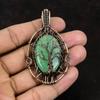 Tree Of Life Chrysoprase Pendant Copper Wire Wrapped Jewelry Gemstone Jewelry Gift For Her Gift For Mom Chrysoprase Jewelry Designer Pendant