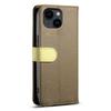 ESEBLE E11 For iPhone 15 Plus/14 Plus Case Zipper Pocket Litchi Texture Leather Phone Cover with Mirror and Wrist Strap