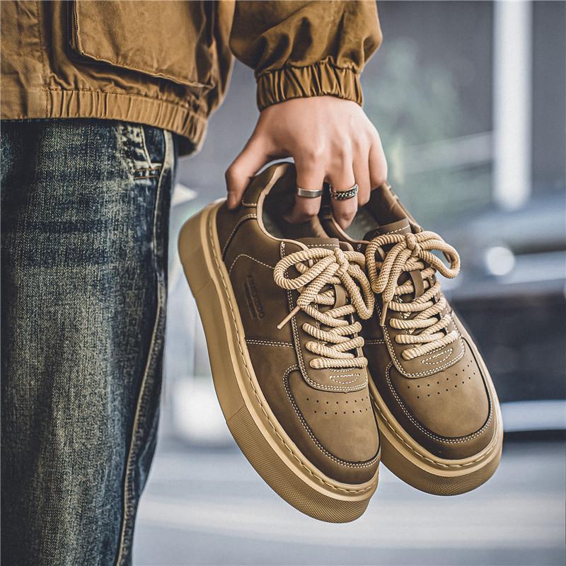 Мужские летние нескользящие кеды для скейтборда - Износостойкая спортивная обувь на толстой подошве для подростков (2024)