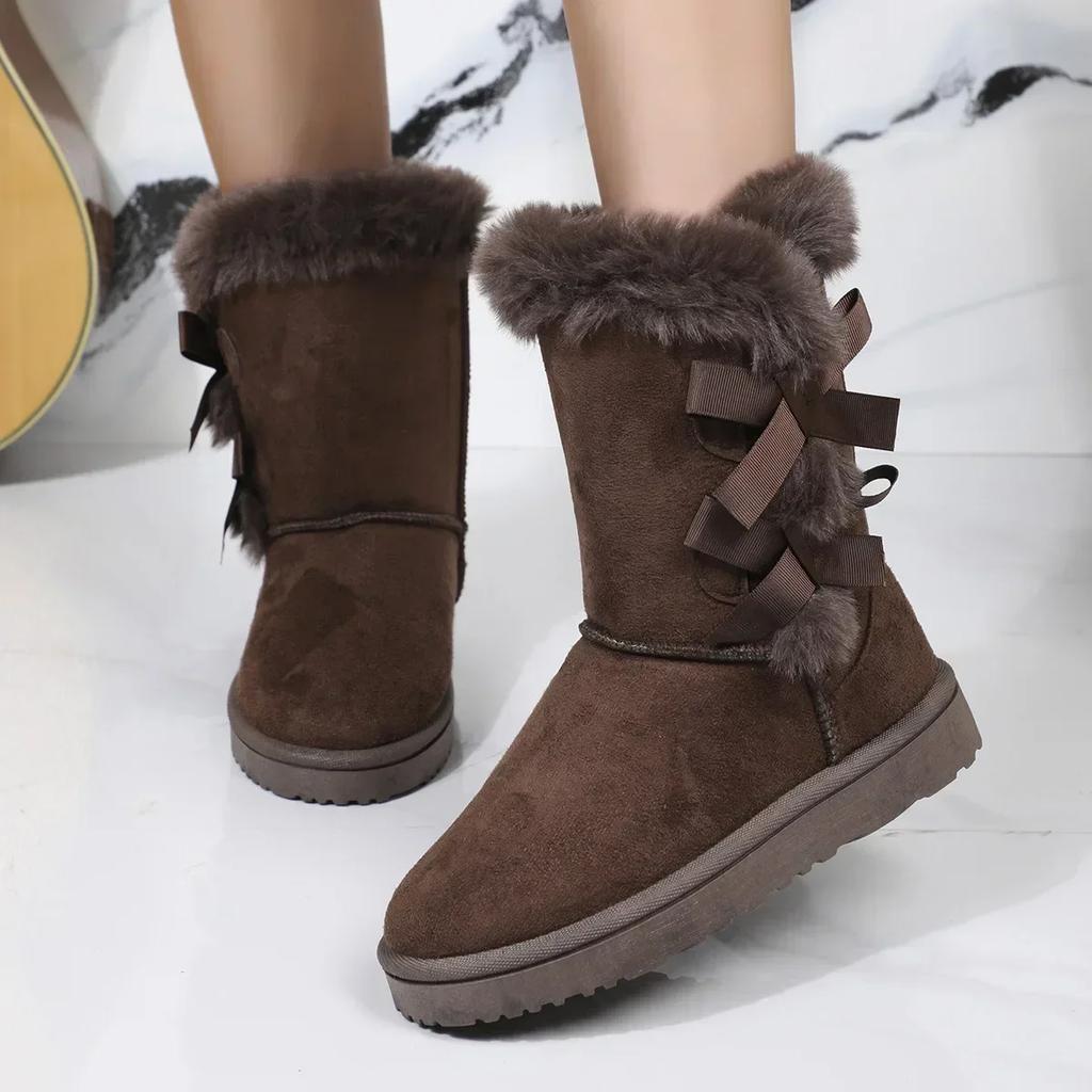Fashion Winter Boots Fur Women's Snow Boots Low-top Warm Fur Shoes Men's and Women's Winter Short Boots Super Mini Outer Wear Non-slip