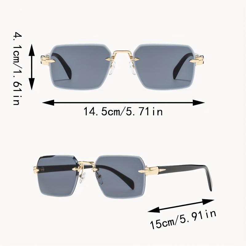 European and American Fashionable Frameless Square Glasses with Multi Colored Cut Edge Design, Suitable for Both Men and Women for Party Photography