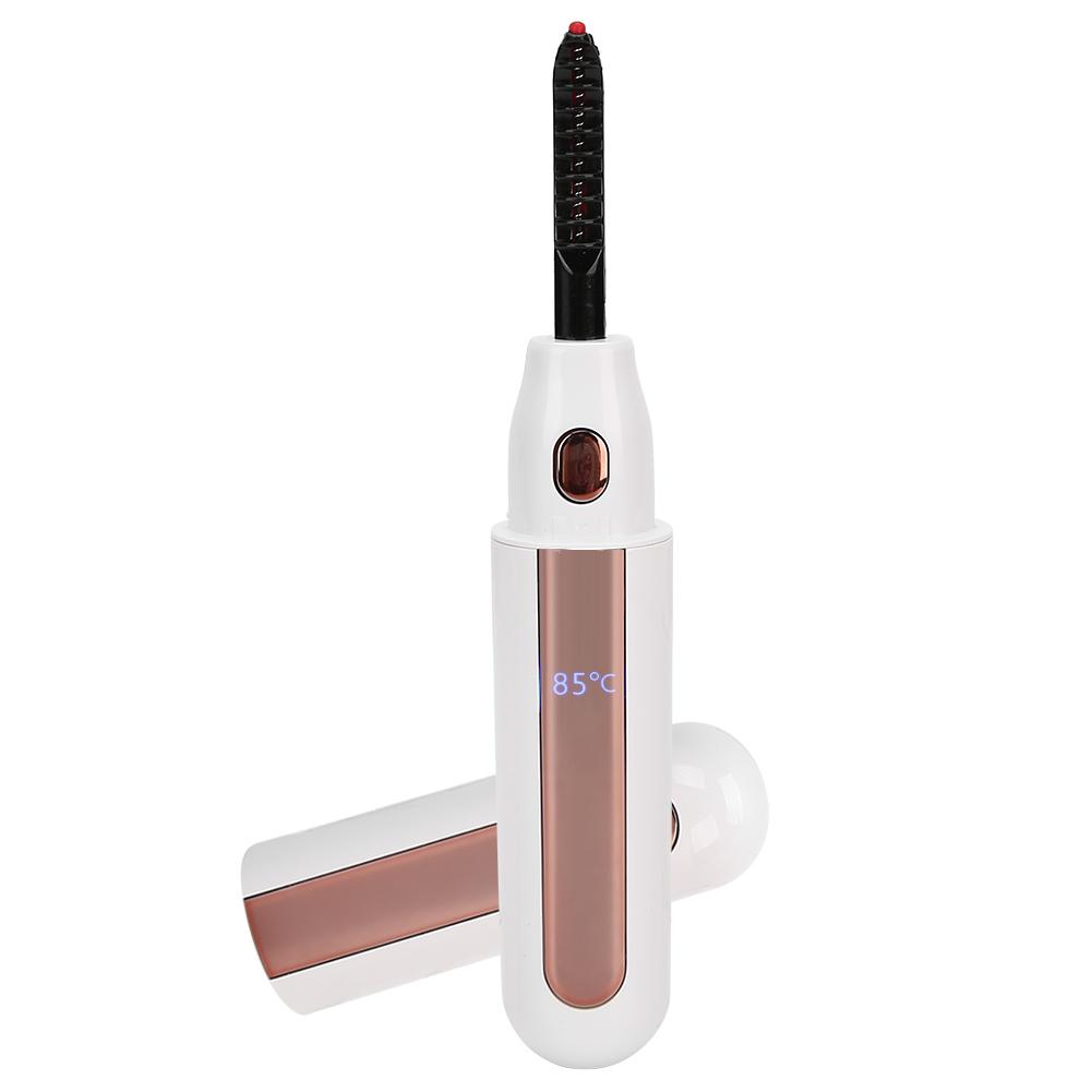 Eyelash Curler Natural Electric Eyelash Curler Fast Heating Long Lasting Eyelash Curling ToolWhite