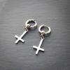 Stainless Steel Inverted Cross Earrings Upside Down Cross Earrings
