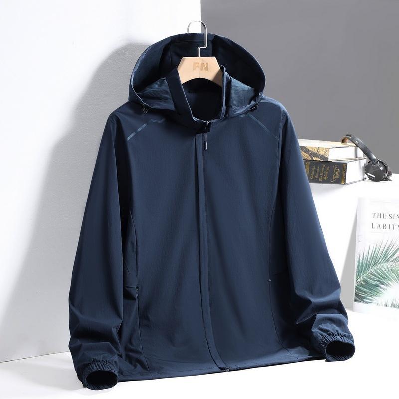 Outdoor Sports Men's Jacket Spring and Autumn Windproof Hooded Jacket Men's Thin Trench Coat Jacket Men's