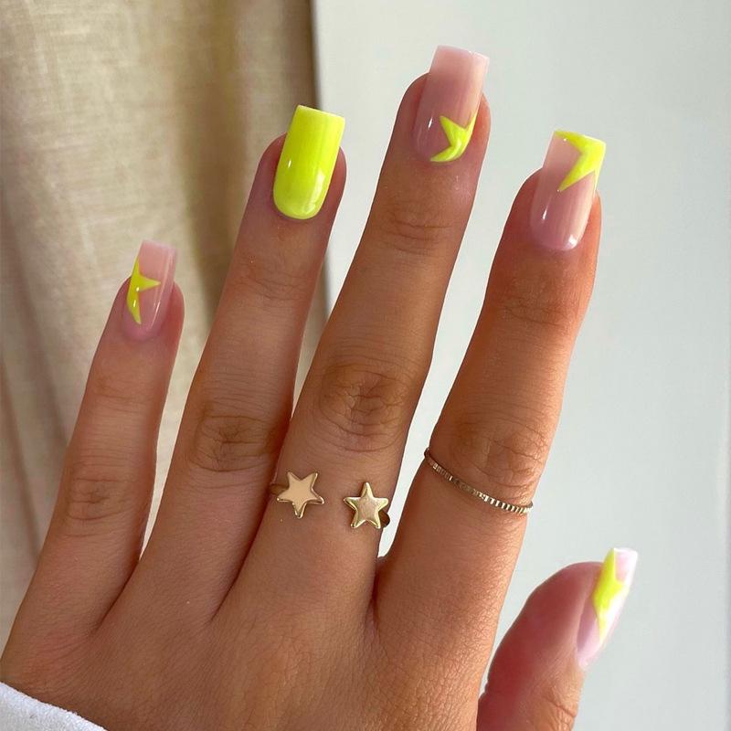 Европейские и американские градиентные персиковые балетные типсы для коротких ногтей