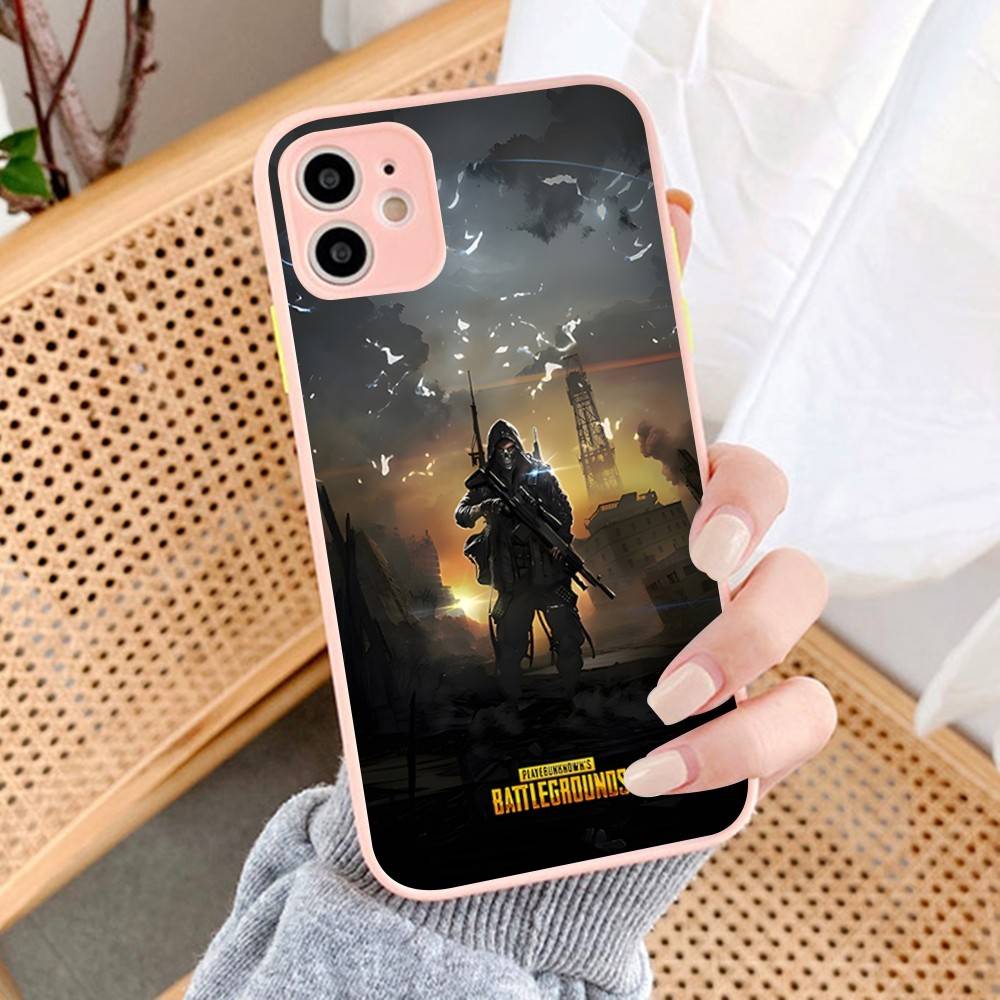 Game P-PUBG B-BATTLEGROUNDS Phone Cases for iPhone 16 15 14 Plus 13 12 11 Pro Max Matte oft Bumper Phone Cover