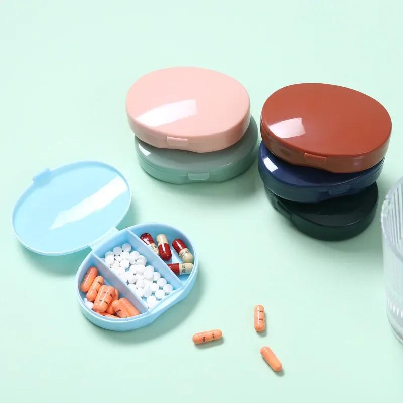 Portable 3 Girds Plastic Pill Box Health Care Travel Organizer Pill Cases Medicine Dispenser Storage Box Tiny Box Easy To Carry