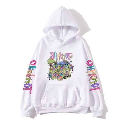 Толстовки Slipknots Heavy Metal с капюшоном Y2k, винтажные зимние теплые флисовые толстовки в стиле хип-хоп с графическим рисунком, уличные толстовки