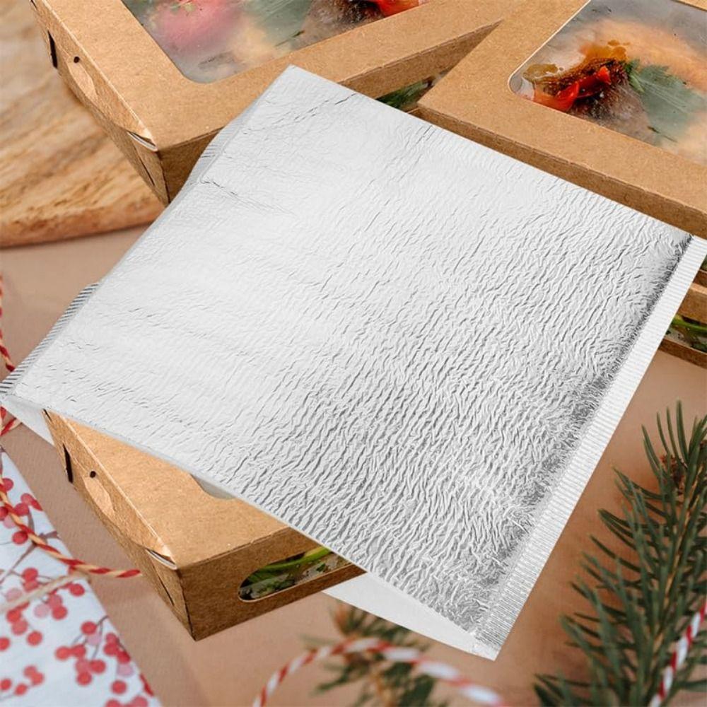 50pcs Reusable Thermal Bag Aluminum Foil Food Delivery Bag Insulation Bag Food Delivery