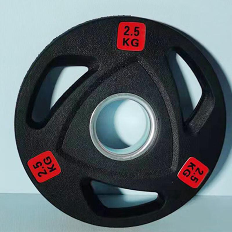 WEZHO Rubber Coated Hand-Grip Barbell Plate