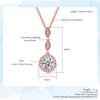 ZHOUYANG Fashion Crystal Pendant Neck Chain For Women Cubic Zirconia Rose Gold Color Necklace Jewelry Top Quality Gifts N428