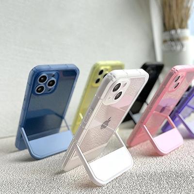 Роскошный держатель-подставка, прозрачный силиконовый чехол для телефона iPhone 14 13 12 Pro Max 11 7 8 Plus X XS XR SE3, прозрачный мягкий чехол