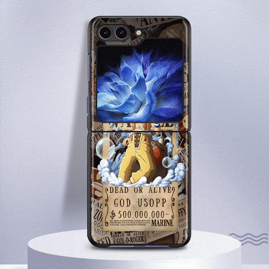 One Piece Poster Luffy Back Phone Cover Funda Case for Samsung Galaxy Flip3 Z Flip 7 6 5 4 3 Flip7 FE Flip4 Flip5 Flip6