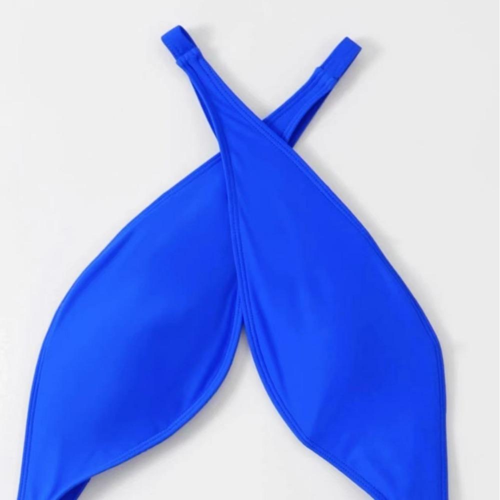 European and American Solid Color Sexy Strap One-piece Sexy Swimsuit Bikini