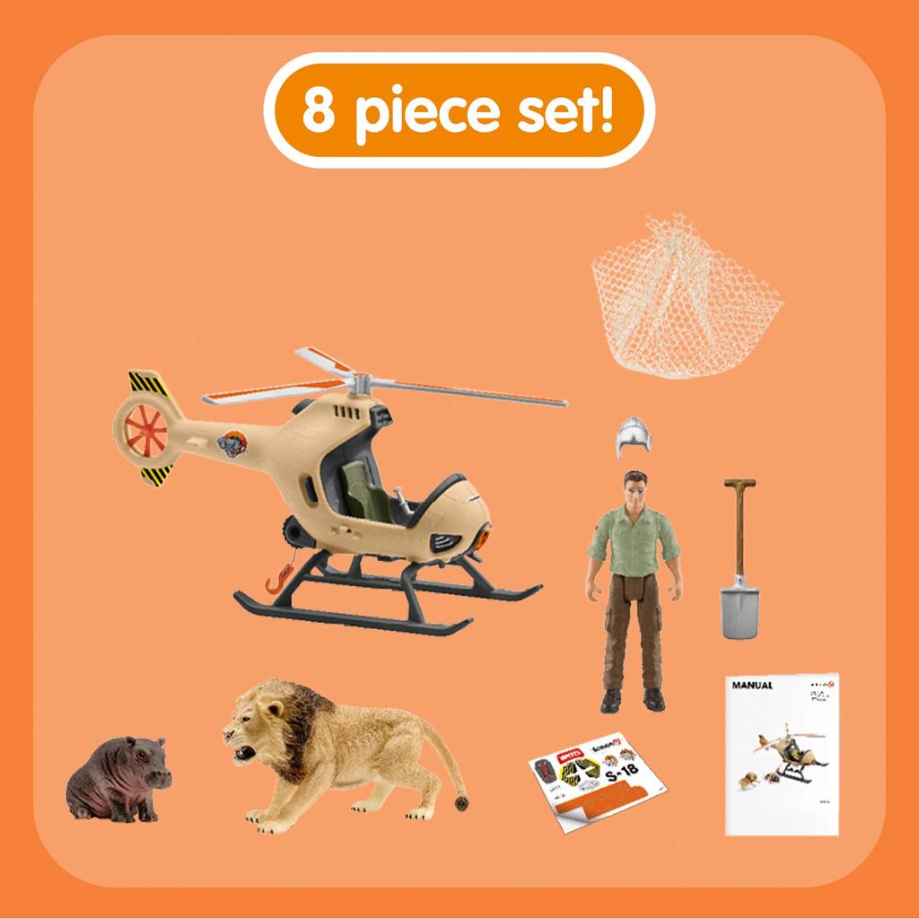 Schleich Wildlife Animal Rescue Helicopter Figure 42476