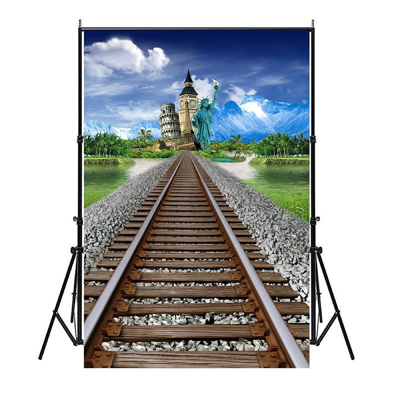 Railway Landscape Backdrop for Studio,Live Streaming,Parties Decor,Bedroom,Office,Background Tapestry