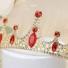 New Baroque Retro Bridal Tiara Crown Alloy Red Hair Accessories Wedding Wedding Jewelry High-end