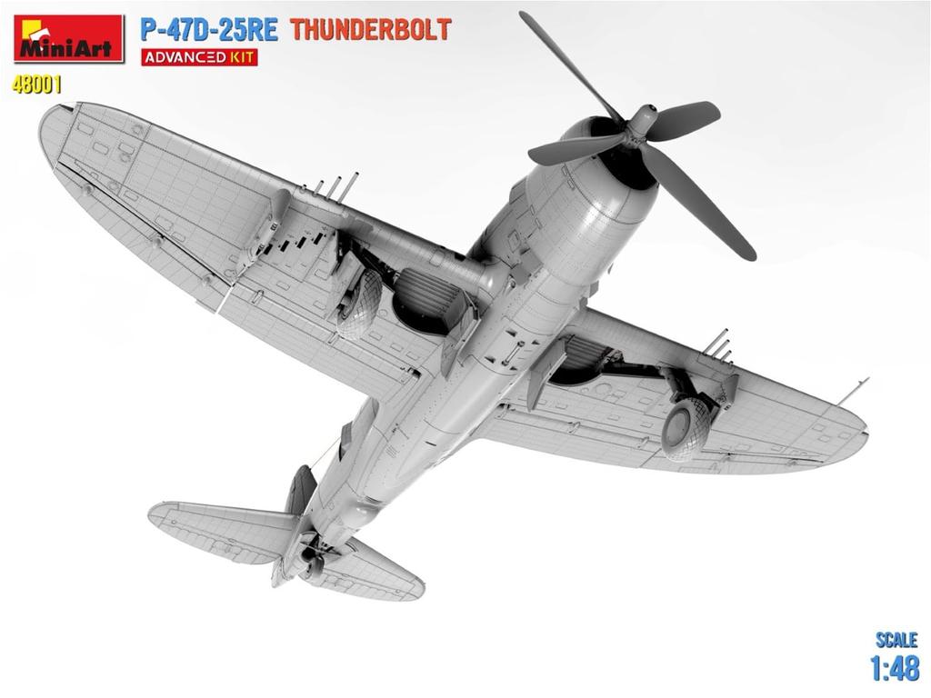 Расширенный комплект Miniart Thunderbolt, пластиковая модель MA48001 1/48 P-47D-25RE