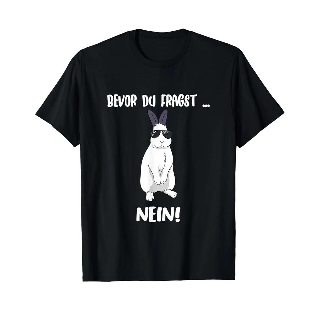 quot Bevor du fragst No Funny Rabbit amp T Shirt vintage Washed graphic For Everyday Wear Casua