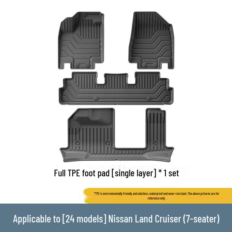 Напольные коврики из ТПЭ для 24 моделей Nissan Land Cruiser - Индивидуальные коврики для салона, багажника и спинок сидений