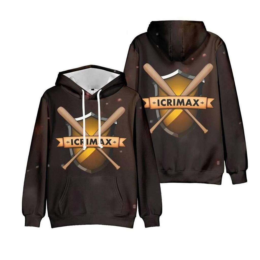 Icrimax Merch толстовка для женщин унисекс с капюшоном уличная одежда большие пуловеры с длинными рукавами Icrimax одежда для мальчиков и девочек-подростков