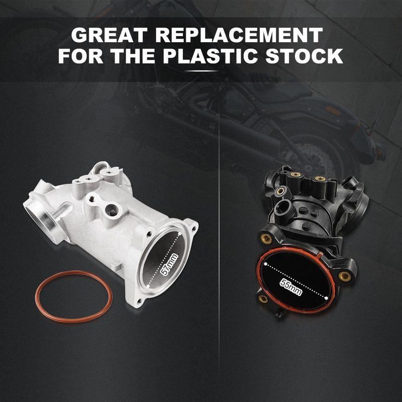 For Harley Street Glide Road Glide Road King Special Street Bob Fat Bob Fat Boy 114 Breakout Intake Manifold 57mm Air Intake M8