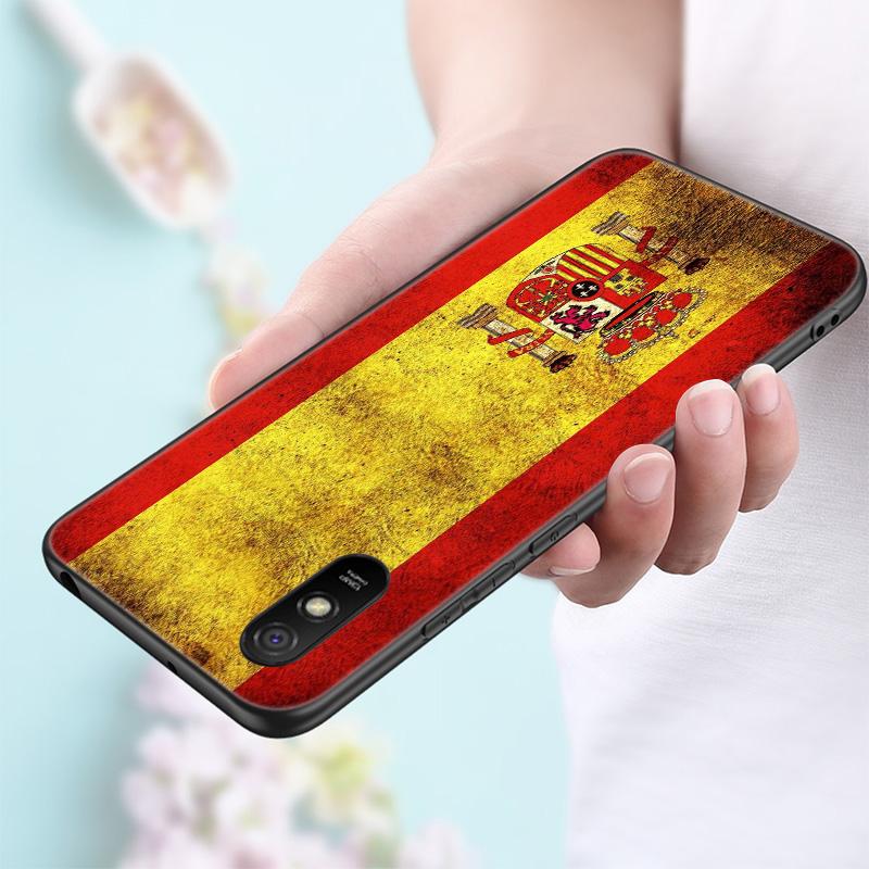 Силиконовый чехол для телефона с гербом Испании и флагом для Xiaomi Redmi Note 11 10 9 8 Pro 11T 10T 10S 9S 8T 9 9A 9C 9T, черный чехол