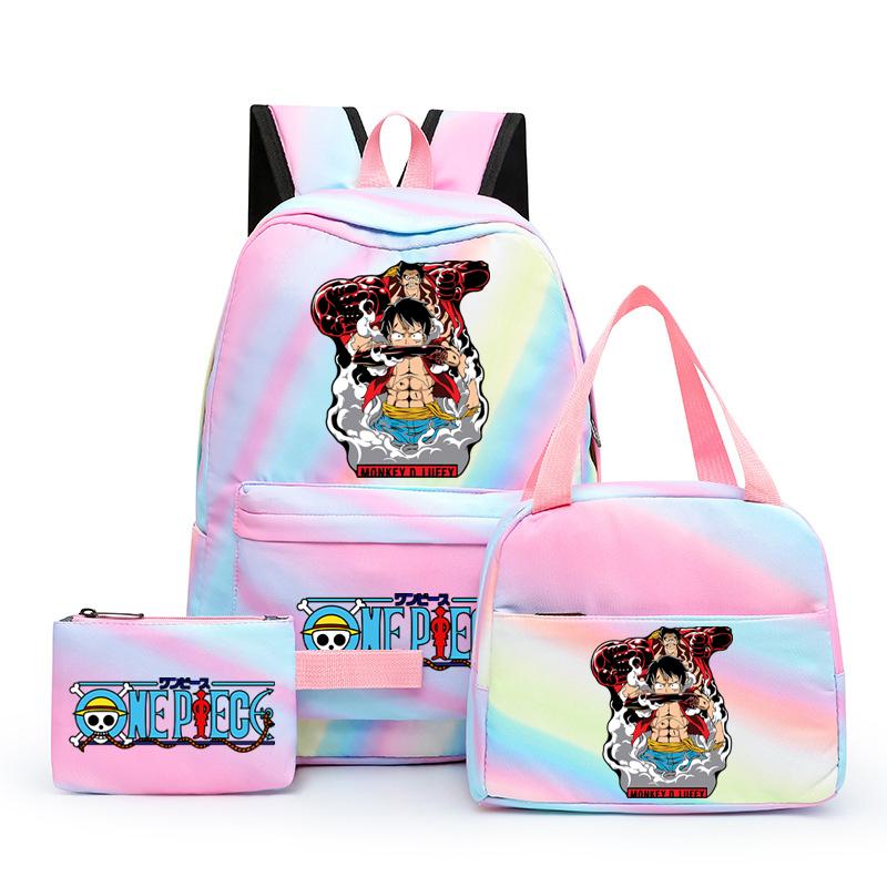 3 шт./компл. аниме цельный рюкзак с ланч-боксом пенал для школьников рюкзак для мальчиков и девочек мужчин и женщин дорожная сумка Mochila Rucksak