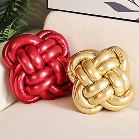 Тканая узловатая декоративная подушка, однотонный дизайн, высокая эластичность, приятная для кожи, китайская узелковая подушка для офиса, дивана, кровати, декоративная подушка