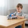 Toy Truck with Cars and Helicopters Pull-Back Action Police Hauler