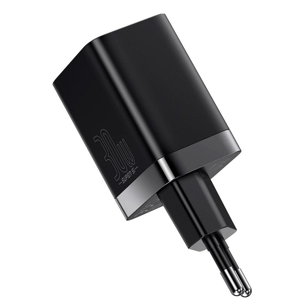 Baseus Super Si Pro Fast Usb / Usb Type C Charger 30W Power Delivery Quick Charge Black (Ccsupp-E01)