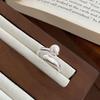 Light Luxury Exquisite French Cross Pearl Opening Adjustable Ring Simple Personality Index Finger Ring