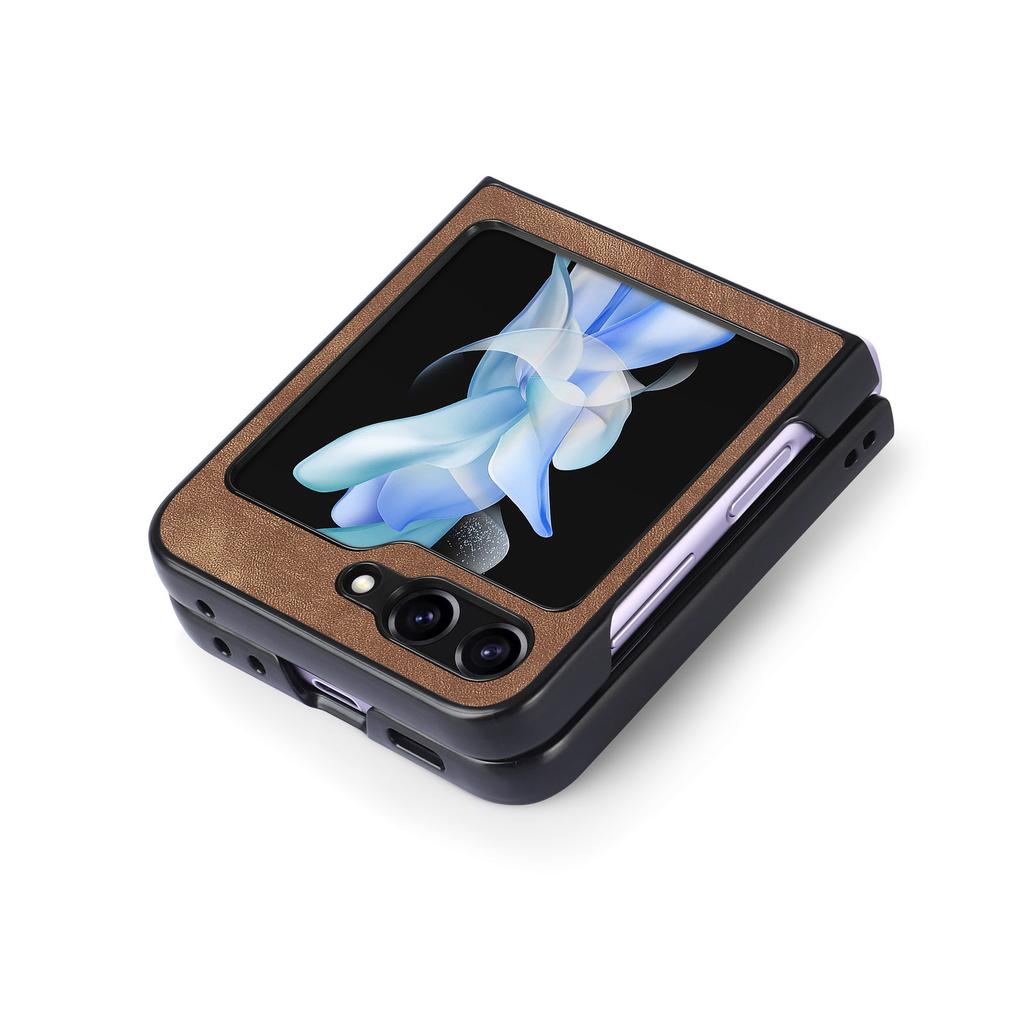 For Samsung Galaxy Z Flip7 FE 5G/Z Flip6 5G Case Vintage Leather+PC Slim Fit Phone Cover