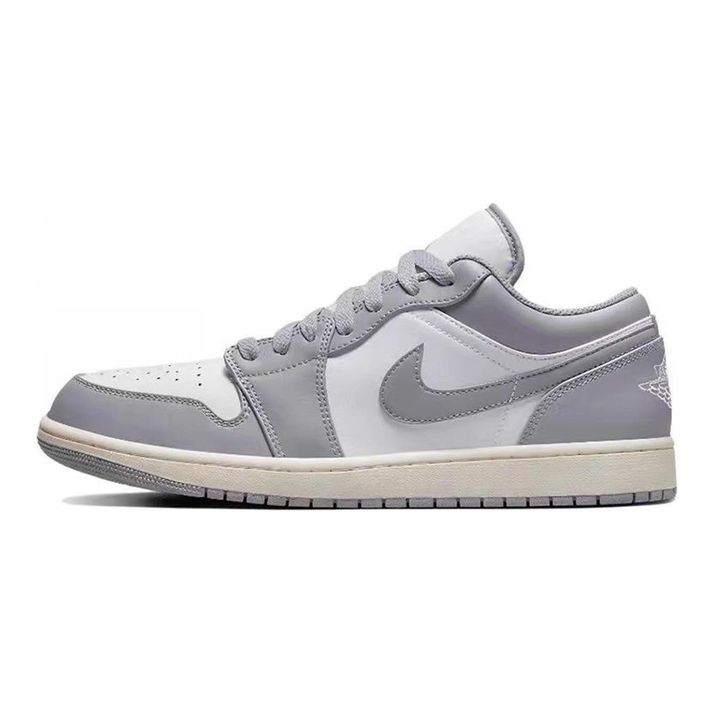 Jordan Air Jordan 1 Винтажные Баскетбольные Кроссовки Мужские Низкие Белые 553558-053(Team80-S-BOX)